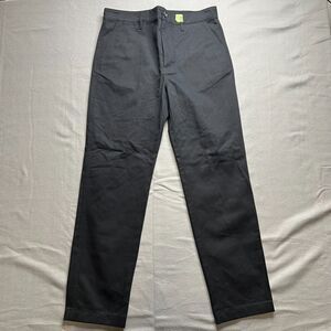 Longchamp Chino Pants Men's Size 40 Black Straight Leg 100% Cotton Slash Pocket